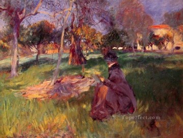 In the Orchard John Singer Sargent Oil Paintings